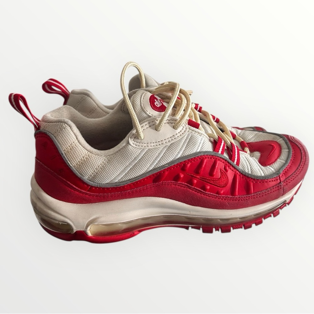 Nike Red and Cream Air Max Sneakers